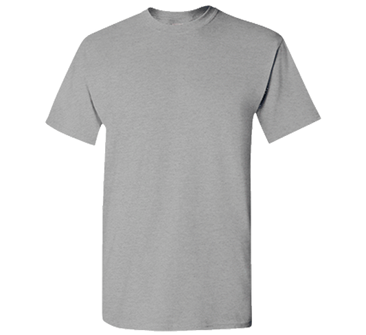 Plain gray t-shirt on a white background