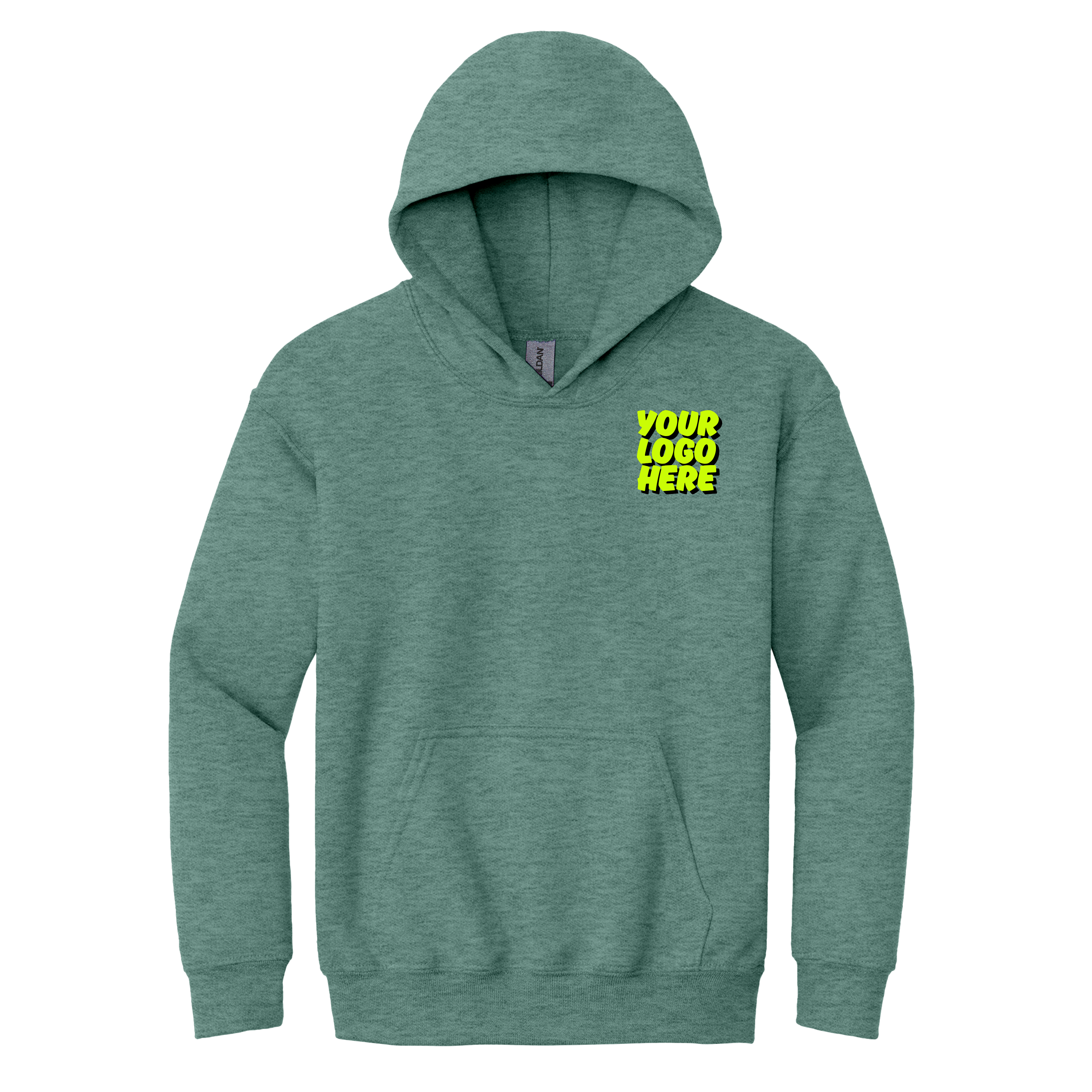 Custom Embroidered Gildan G185B Youth Heavy Blend™ Hoodie – Upload Your Logo