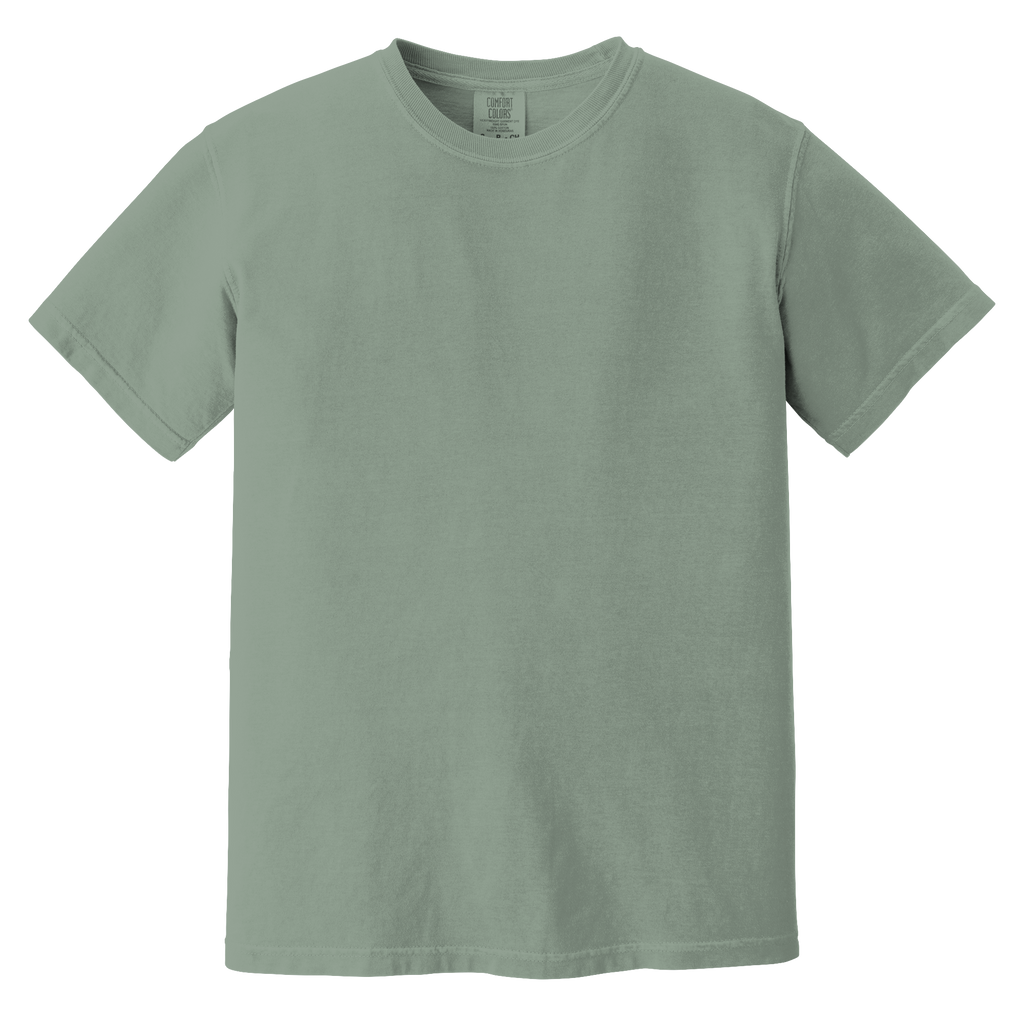 Plain green t-shirt on a white background