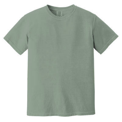 Plain green t-shirt on a white background