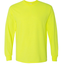 Neon yellow long-sleeve shirt on a white background