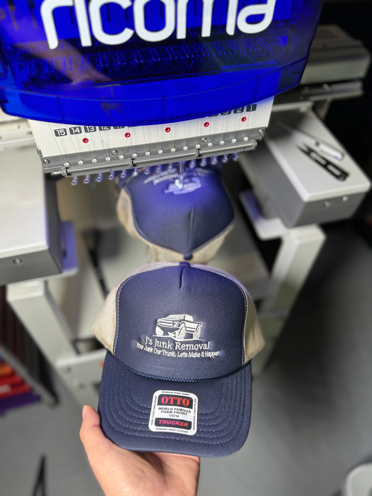 Gorra de camionero de espuma – Bordada (Otto 39-165)