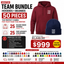 🧵 Custom Embroidered Hoodie & Beanie Team Bundle – 50 Pieces