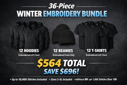 36-Piece Winter Embroidery Bundle