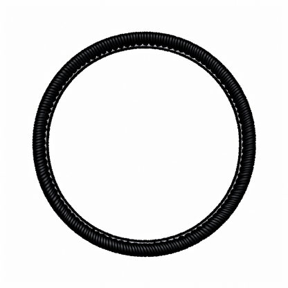 Black rubber hose on a white background