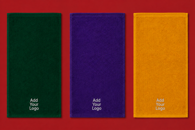 Custom Embroidered 11" × 17" Cotton Towels | Salon, Spa, Gym & Business