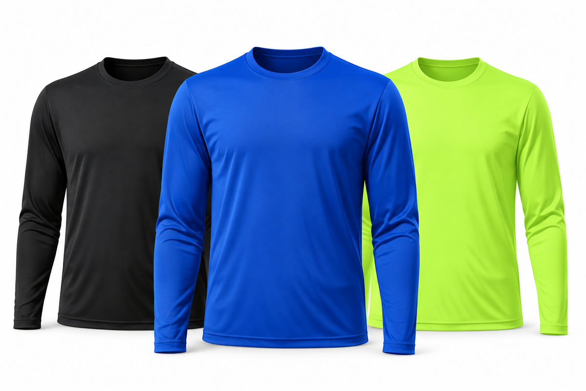 Camisas de manga larga 100% poliéster