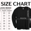 Gildan 18000 sweatshirt size chart with measurements on a white background