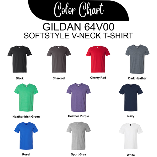 Custom Embroidered Gildan G64V Softstyle® V-Neck T-Shirt – Upload Your Logo