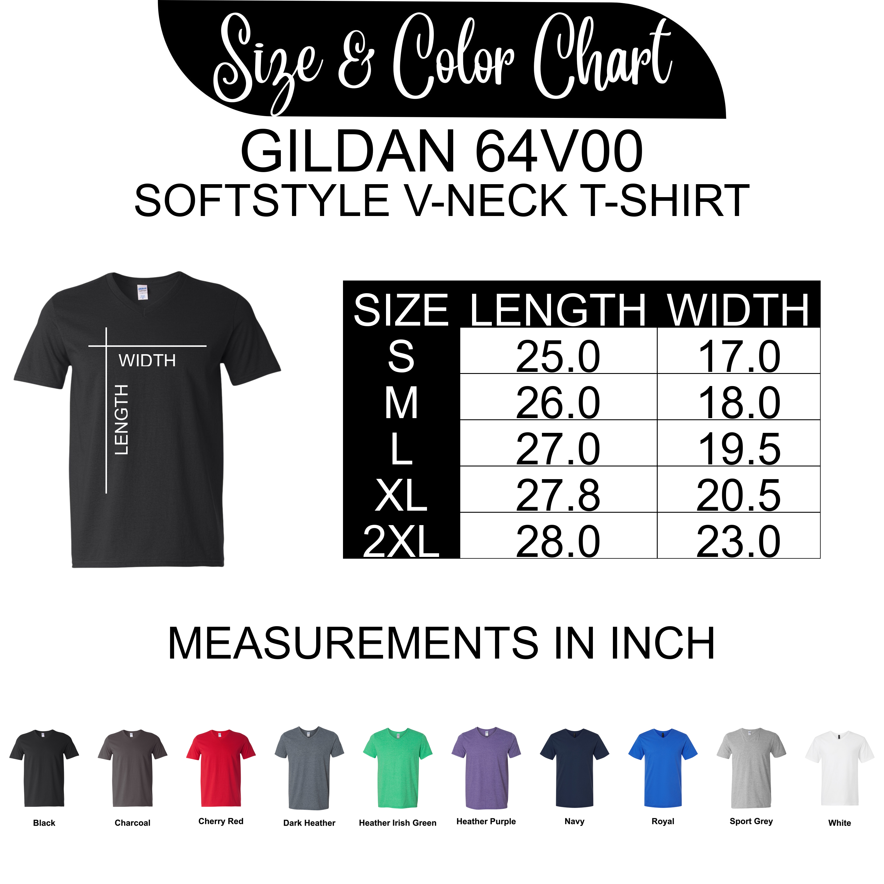 Custom Embroidered Gildan G64V Softstyle® V-Neck T-Shirt – Upload Your Logo