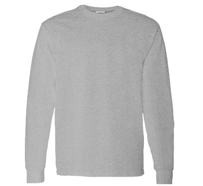 Gray long-sleeve shirt on a white background