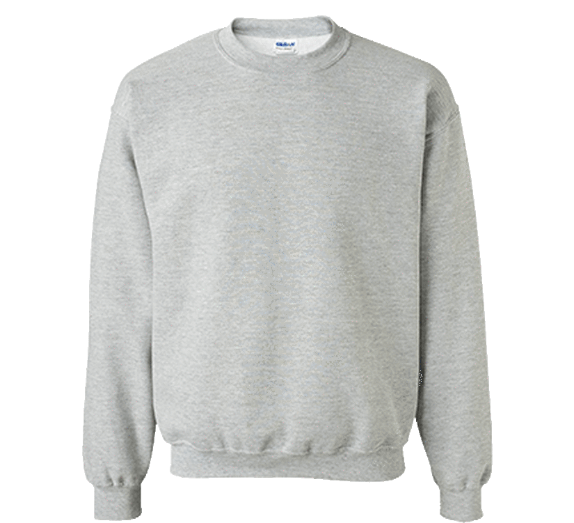 Gray sweatshirt on a white background