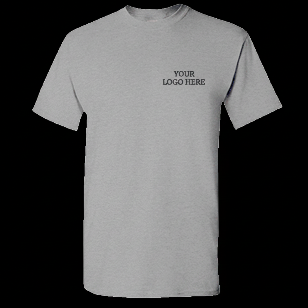 Plain gray t-shirt on a white background