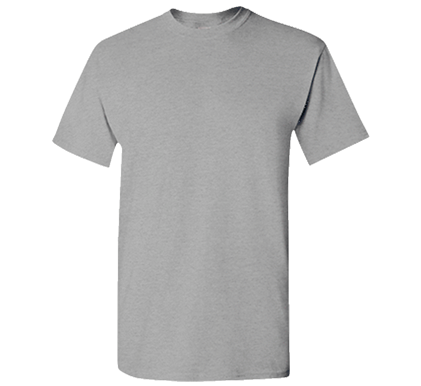 Plain gray t-shirt on a white background