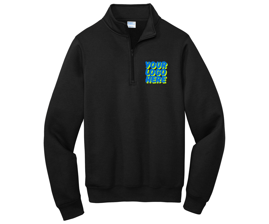 Sudadera unisex Core Fleece con cremallera de 1/4 – Bordado (Port &amp; Company PC78Q)