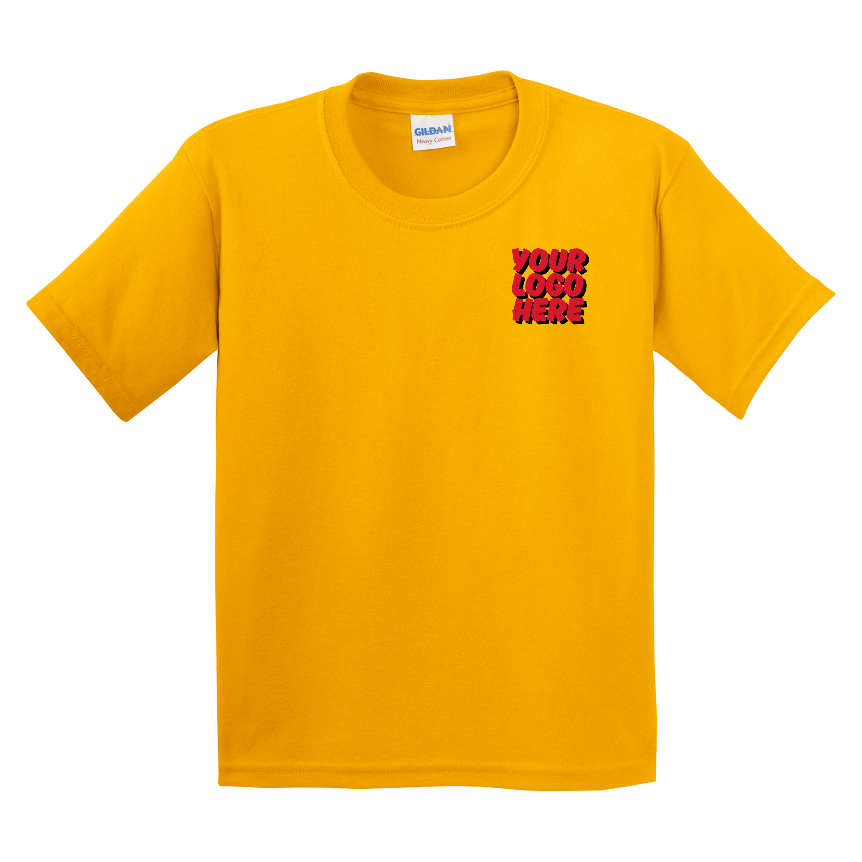 Custom Embroidered Gildan G500B Youth Heavy Cotton™ T-Shirt – Upload Your Logo