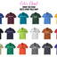 Color chart of Sport-Tek men's sport polo shirts in various colors.