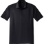 Black polo shirt on a white background