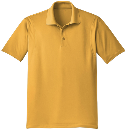 Yellow polo shirt on a white background