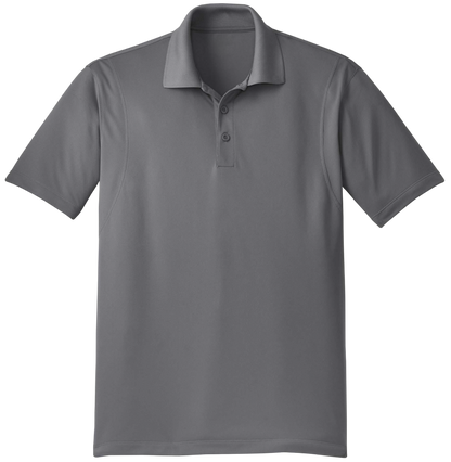 Gray polo shirt on a white background