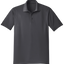 Dark gray polo shirt on a white background