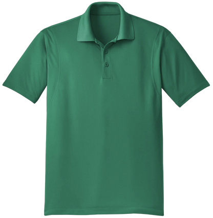 Green polo shirt on a white background