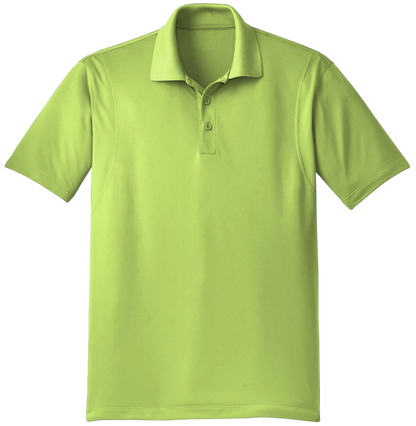 Green polo shirt on a white background
