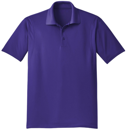 Purple polo shirt on a white background