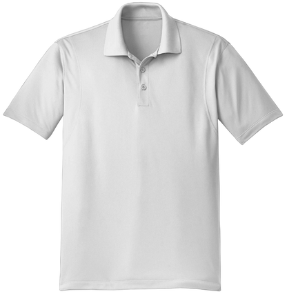 White polo shirt on a white background