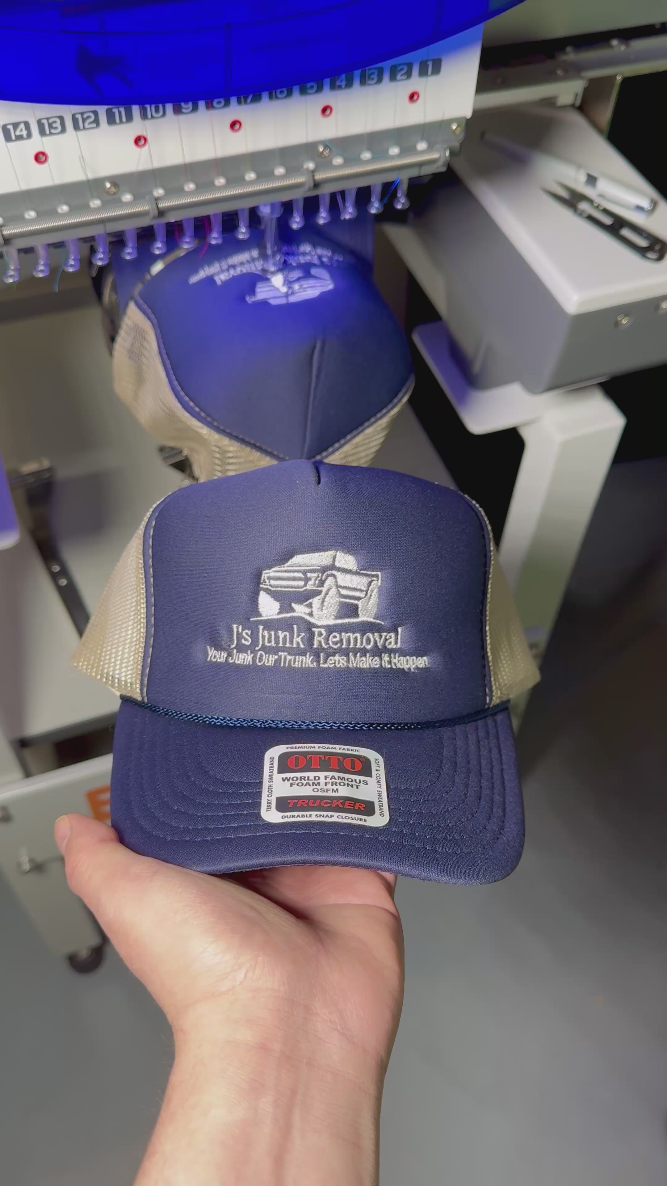 Gorra de camionero de espuma – Bordada (Otto 39-165)